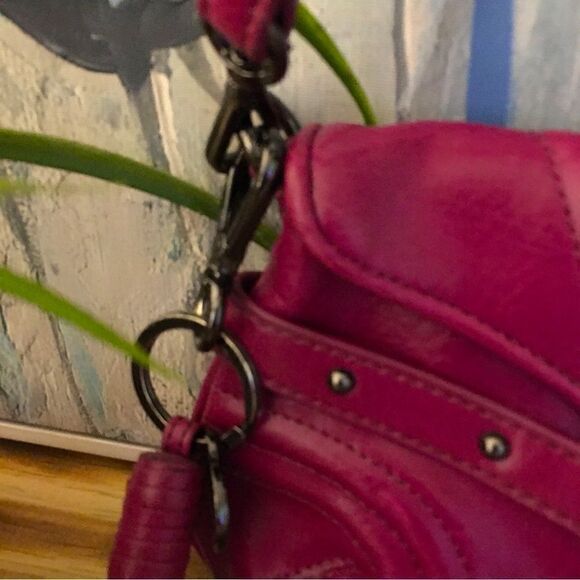 BOTKIER GORGEOUS STUDDED GUN METAL PLUM PURPLE CLUTCH BAG - Picture 5 of 10